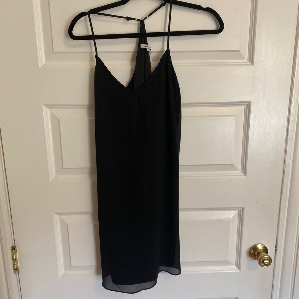 little black dress w adjustable racer back straps